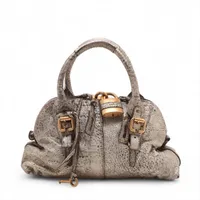 クロエ パディントン レザー ハンドバッグ ゴールド