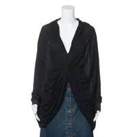 トムフォード コットン×シルク カーディガン 40 レディース ブラック  TSJ136 T121O6 シミ有 シワ有