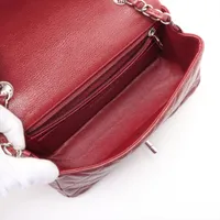 CHANEL シャネル ミニマトラッセ  20 キャビアスキン  ボルドー シャネル ミニマトラッセ20 キャビアスキン シングルフラップ シングル
