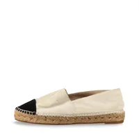 シャネル ココマーク ファブリック エスパドリーユ 38 レディース ベージュ G29762 カビ臭 シミ 型崩れ有