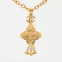 【2024年製】CHANEL ココマーク エナメル GP ネックレス シャネル ココマーク 95P ネックレス GP ゴールド A4371432｜中古