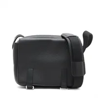 ロエベ ミリタリーメッセンジャーバッグ レザー ショルダーバッグ ブラック