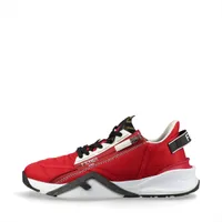 フェンディ フロー ファブリック スニーカー 10 メンズ レッド ズッカ