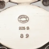 ジョージジェンセン ブローチ 925 16.7g 89 グリーンアゲート A4371613