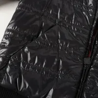 シャネルスポーツ ココマーク 09年 ナイロン×レザー 中綿ジャケット 42