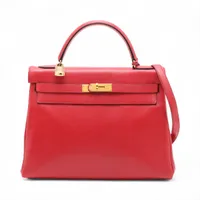 エルメス ケリー32 ルトゥルネ クシュベル ルージュヴィフ ゴールド金具 ○S:1989年