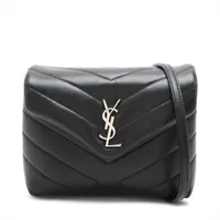 サンローランパリ ルル レザー ショルダーバッグ ブラック 678401