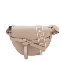 ロエベ ゲートバッグ スモール レザー ショルダーバッグ グレージュ