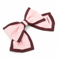 シャネル ココマーク リボン バレッタ シルク ピンク カメリア