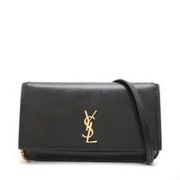 サンローランパリ レザー チェーンショルダーバッグ ブラック 635095