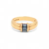 ティファニー スタッキング サファイア リング 750(YG) 4.6g