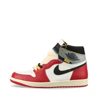 ナイキ×ユニオン AIR JORDAN 1 RETRO HIGH OG レザー ハイカットスニーカー 29cm メンズ レッド×ホワイト HV8563-600