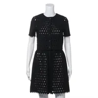 フェンディ 14年 ポリエステル×レーヨン アンサンブル 40 レディース ブラック  FZC525/FZD532 シミ有