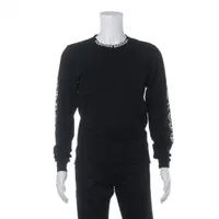 クロムハーツ ロングTシャツ コットン サイズM ブラック ネックロゴ プリント割れ フレグランス臭あり