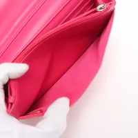 シャネル ココマーク パテントレザー チェーンウォレット ピンク
