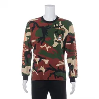 クロムハーツ マッティボーイ ロングTシャツ コットン サイズL カモフラ PPO CAUTION フレグランス臭 軽度の脇シミ