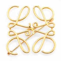 ロエベ アナグラム ブローチ GP ゴールド