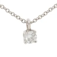 ティファニー ソリティア ダイヤ ネックレス Pt950 2.4g ダイヤ直径約3.25mm