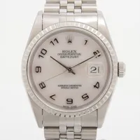 ロレックス デイトジャスト36 16220 SS SS AT ホワイト文字盤