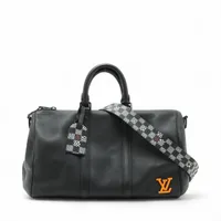 Louis Vuitton Damier Distorted Keepall Bandoulière 40 M57416 Black