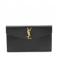 サンローランパリ レザー クラッチバッグ ブラック 565739