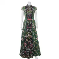 アリスアンドオリビア　グリーンワンピース　S/Pサイズ アリスアンドオリビア ステイシー ベンデット 17-18AW コットン