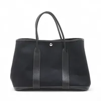 エルメス ガーデンパーティ36 PM トワルオフィシエxネゴンダ ブラック シルバー金具 □L:2008年