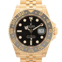 ロレックス GMTマスターⅡ 126718GRNR YG YG AT ブラック文字盤