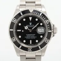 ロレックス サブマリーナーデイト 16610 SS SS AT ブラック文字盤 枕スポンジ劣化