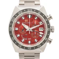 グランドセイコー SBGM031 SS×革 AT 青文字盤 メカニカル GMT 10周年