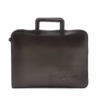 ベルルッティ カリグラフィ リフト レザー ブリーフケース ブラウン