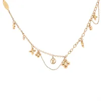 Louis Vuitton M64855 Collie blooming OB1200 Necklace GP Gold
