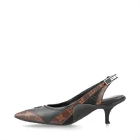 ヴィトン アークライトライン 22年 レザー ストラップパンプス 36 1/2 レディース ブラック×ブラウン MA0242 モノグラム 替えリフト 保存袋 箱あり スレ インソール浮きあり