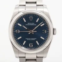 ロレックス オイスターパーペチュアル36 116000 SS SS AT ブルー文字盤