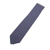 エルメス ネクタイ シルク ネイビー