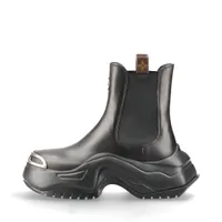 ヴィトン LVアークライトライン 22年 レザー×ファブリック サイドゴアブーツ 37 レディース ブラック CL1202