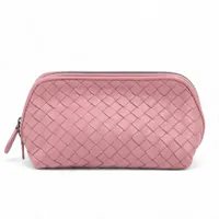 ボッテガヴェネタ イントレチャート レザー ポーチ ピンク