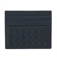 ボッテガヴェネタ イントレチャート レザー カードケース ネイビー