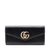 最終値下げGUCCI グッチ　ダブルG ラージ クラッチバック グッチ ダブルG ブロードウェイ レザー クラッチバッグ ブラック