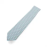 エルメス アンカーチェーン ネクタイ シルク ライトブルー