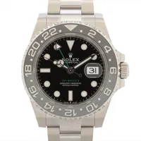 ロレックス GMTマスターⅡ 126710GRNR SS SS AT ブラック文字盤 オイスターブレスレット
