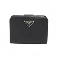 プラダ サフィアーノ 1ML018 レザー コンパクトウォレット ブラック