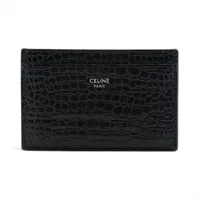 セリーヌ クロコ型押し カードケース ブラック