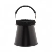 エルメス サボブルシュ ボックスカーフxムートン ブラック シルバー金具 W:2024年