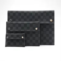 ヴィトン ダミエグラフィット アルファ トリプルポーチ N60255 ブラック ポーチ