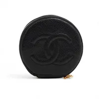 シャネル ココマーク キャビアスキン ジュエリーケース ブラック ゴールド金具