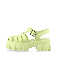 プラダ モノリス 24SS ラバー サンダル 35 レディース ライトグリーン 1X853M トライアングルロゴ ピスタチオグリーン 箱あり