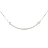 ティファニー Tスマイル スモール ネックレス 750(WG) 3.0g