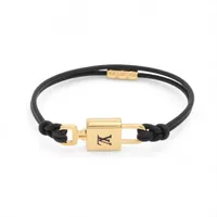 ヴィトン M8138 ブラスレ LV パドロック BC4292 ブレスレット GP×革 ゴールド×ブラック