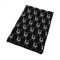 ディオール トロッター マフラー ウール ブラック×ホワイト